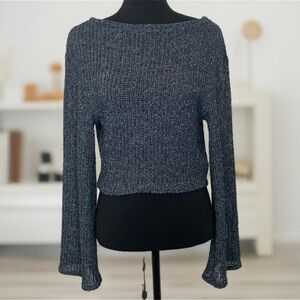 Urban Renewal Remnants Blue Loose Knit Drippy Sweater NWT Size XS (US 4)